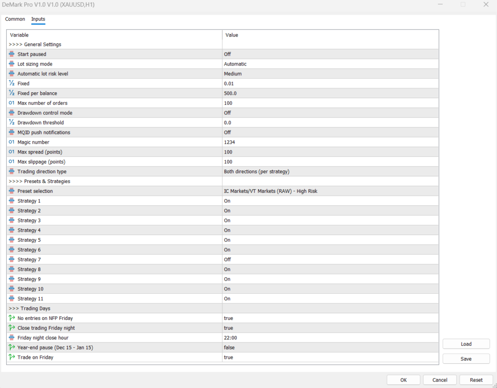 DeMark Pro EA <span class="fxnmt-version">v1.1</span> screenshot 2
